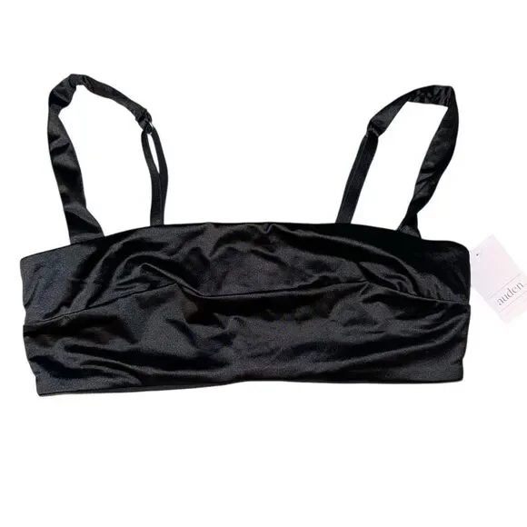 Auden Luxury‎ Collection Black Bralette Set Triangle and Bandeau Styles MED NEW - Picture 2 of 9